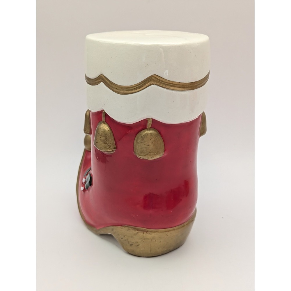 VTG Christmas Santa Elf Boot Salt & Pepper‎ 1960's Japan Mid Century Napco 4.5" - Picture 4 of 16